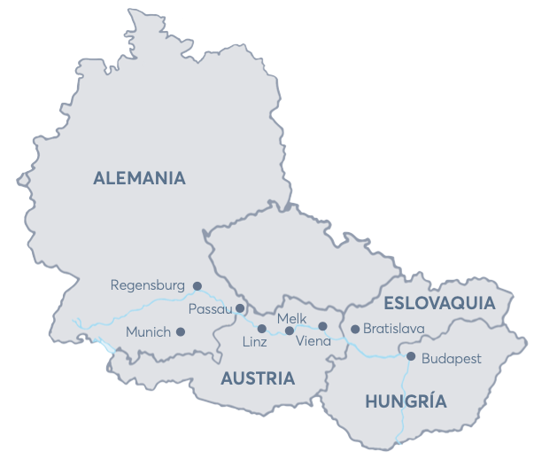 MAPA MS SERENADE 2 CRUCERO DANUBIO CATAI CRUCEROS VIENA CRUCEROS BUDAPEST CRUCEROS LINZ CRUCEROS BRATISLAVA CRUCEROS MELK #Catai #CrucerosFluviales #CrucerosDanubio #Danubio #Cruceros #Creuers